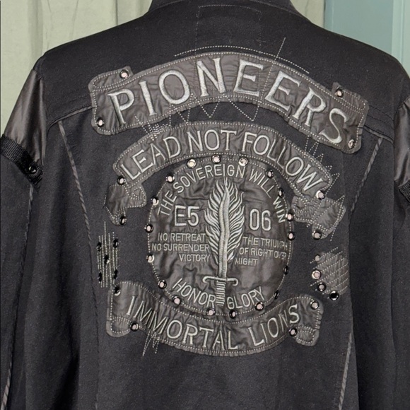 Parish Nation Men's Black Motorcycle Jacket - Picture 3 of 6